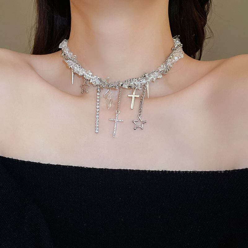 CZ Pendant Rhinestone Necklace