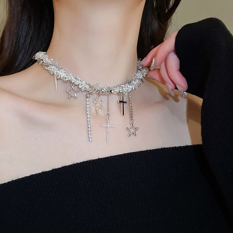 CZ Pendant Rhinestone Necklace