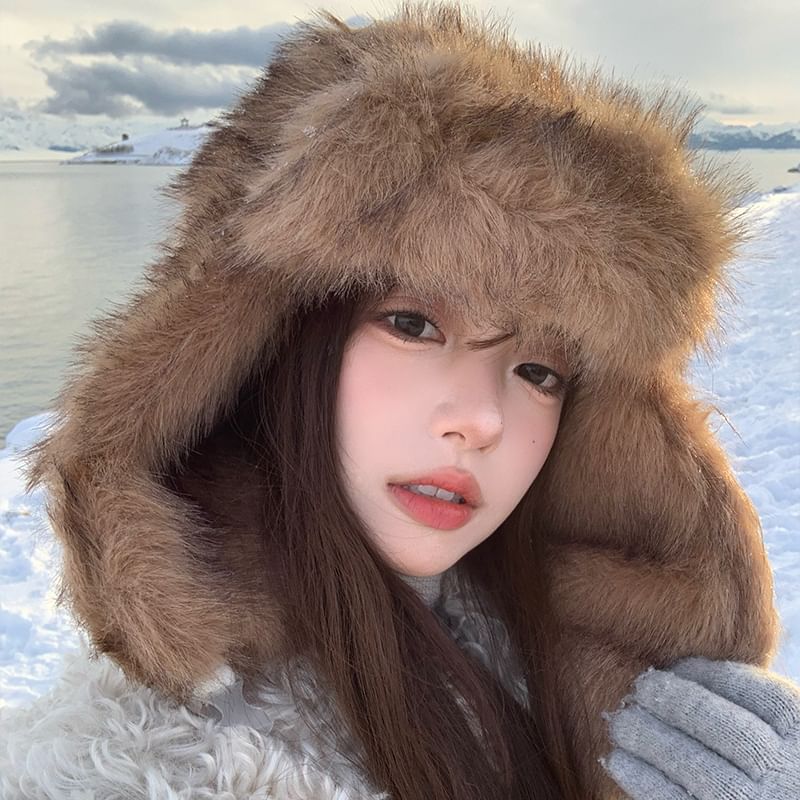 Trapper Plain Hat Fluffy