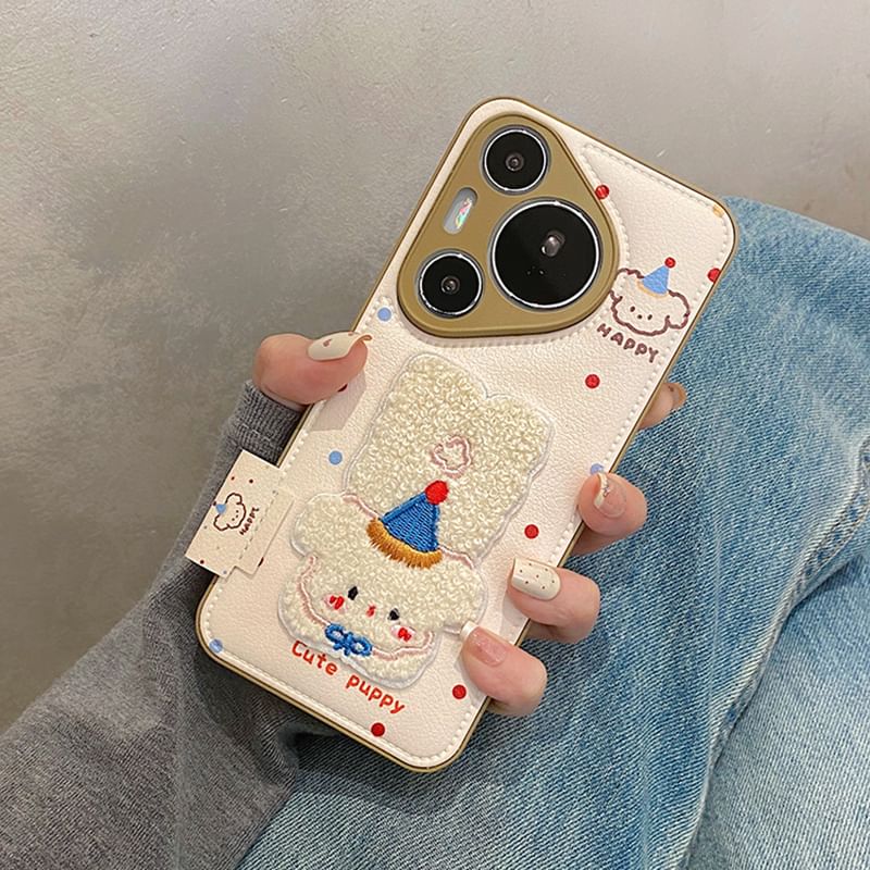 Case Embroidered Phone Dog