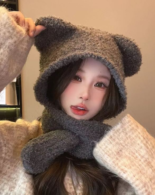Balaclava Ear Knit Bear