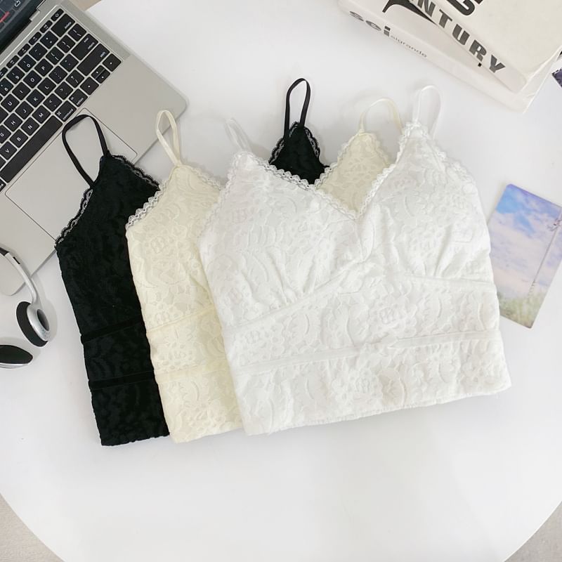 Lace Crop Camisole Top