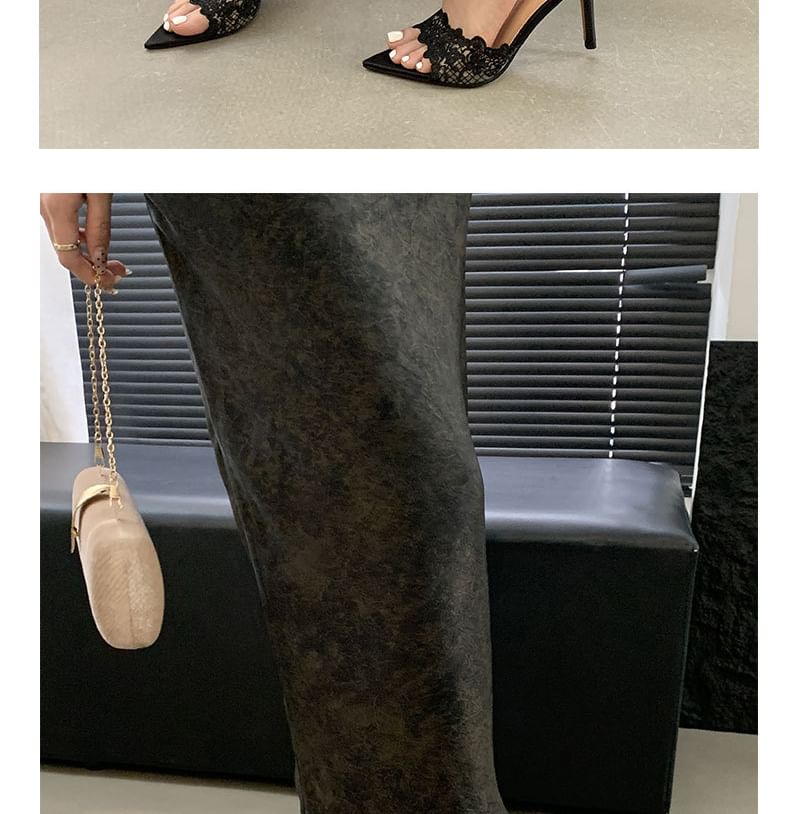 Stiletto Sandals Heel Slide Pointy