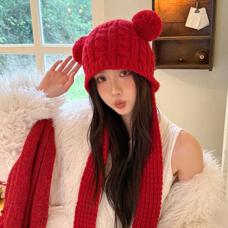 Bear Knit Ear Beanie