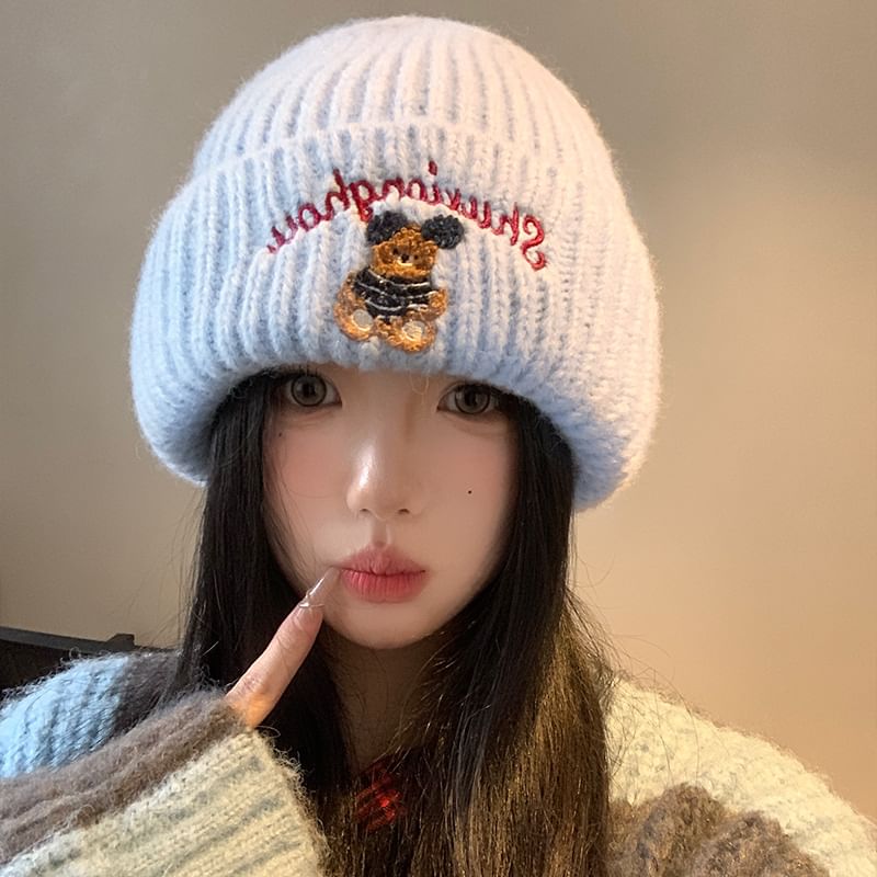 Embroidery Beanie Bear