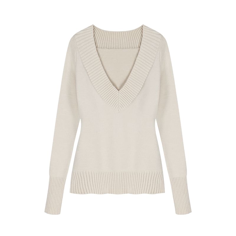 Knit Top with Lace Cami and Pleated Skirt