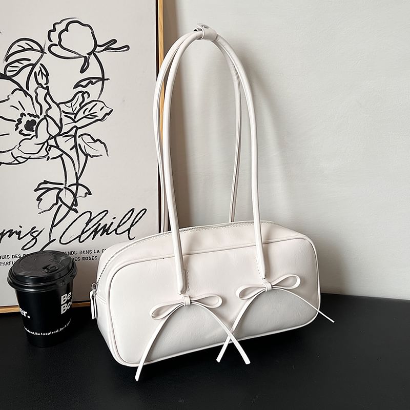 Bow Leather Bag Shoulder Faux