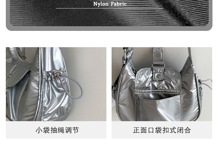 Drawstring Shoulder Multi-Pocket Bag