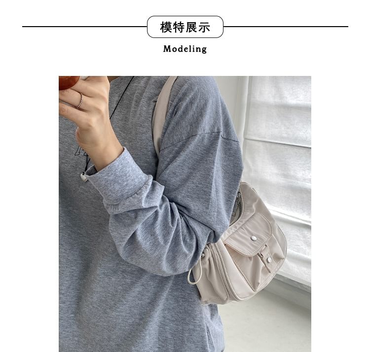 Drawstring Shoulder Multi-Pocket Bag