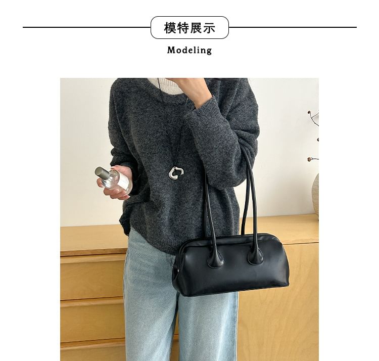 Shoulder Leather Bag Faux