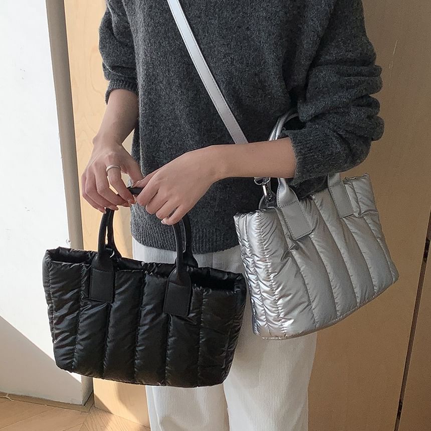 Plain Ribbed Tote Bag