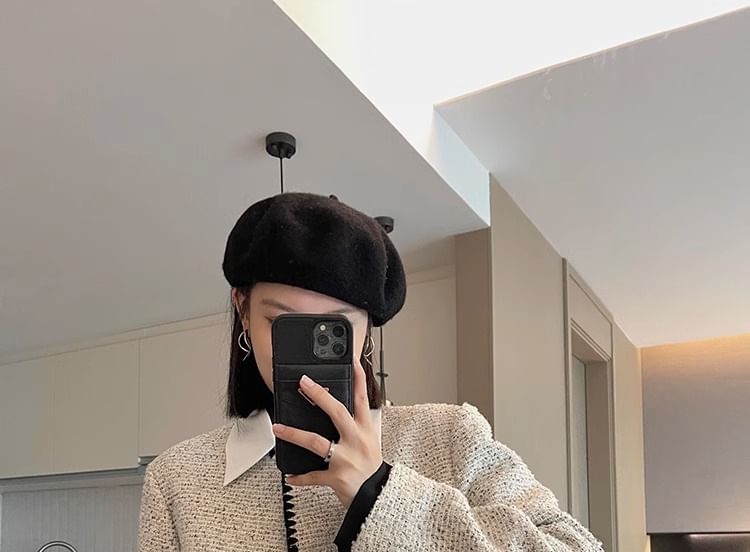 Plaid Contrast Stitching Single-Breasted Jacket