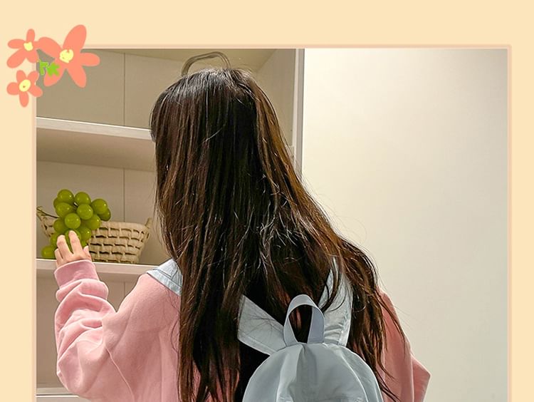 Color Charm Set Backpack Nylon Block / Bag