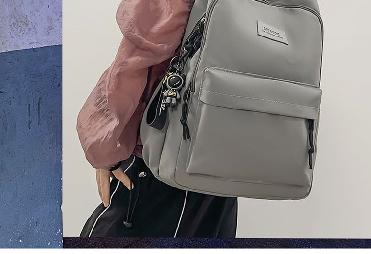 Plain Charm Backpack / Applique Bag Laptop Set