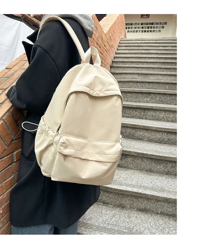 Plain Laptop Nylon Backpack