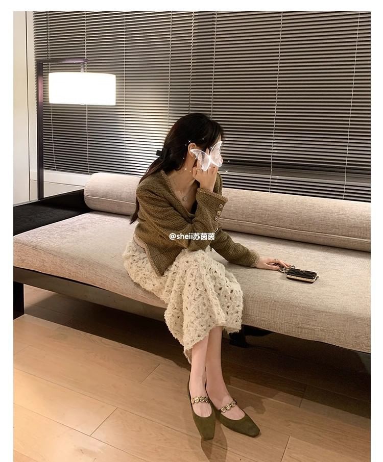 Jane Heel Accent Pumps Plain Mary Metal Low