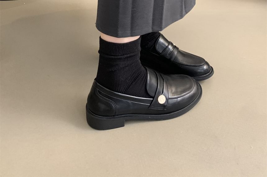 Faux Loafers Patent Penny / Leather
