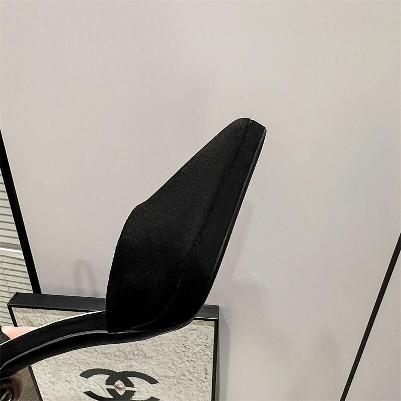 Rhinestone Ankle Platform Strap Fringe Bow Pointed Velvet Toe