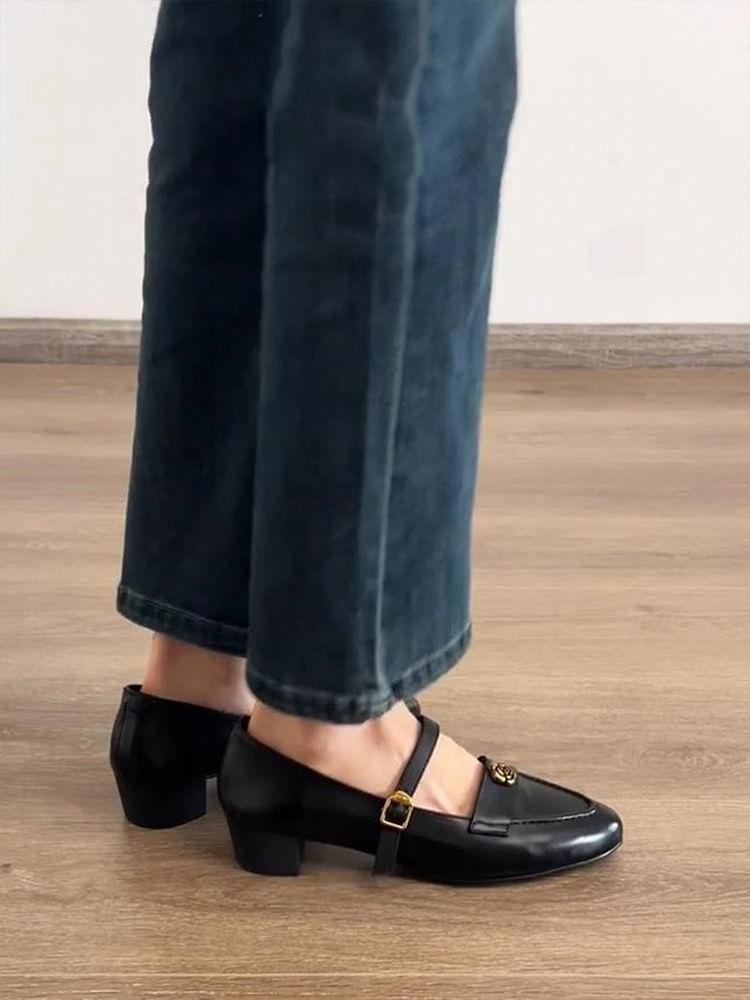 Block Heel Mary Jane Pumps