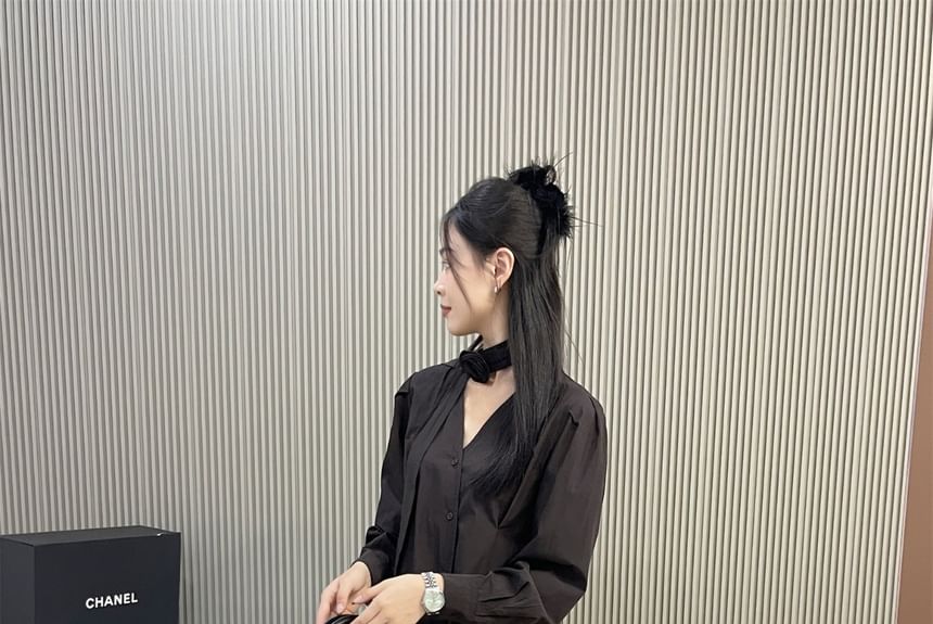 Pointed Bow Toe Slingback Leather Pumps Patent