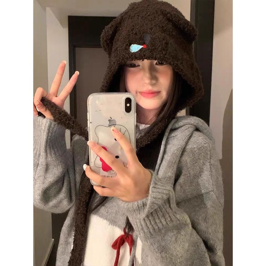 Bonnet Hat Knit Koala