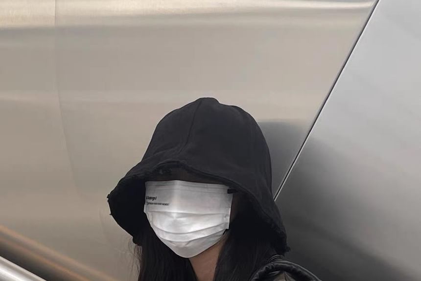 Bucket Frayed Plain Hat