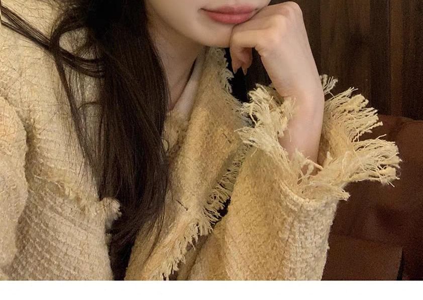 Hat Bucket Knit Fluffy