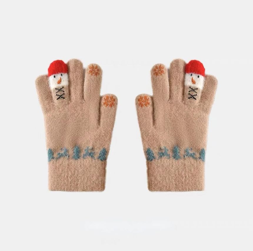 Gloves Print Snowman