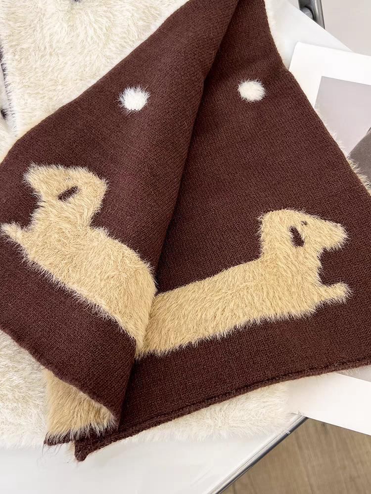 Dotted Scarf Knit Patterned Dog