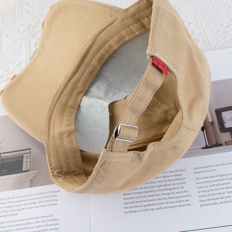 Cap Letter Baseball Distressed Embroidered