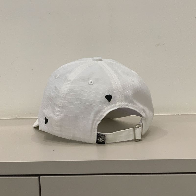 Embroidered Heart Cap