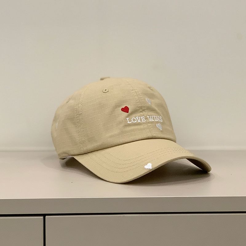 Embroidered Heart Cap