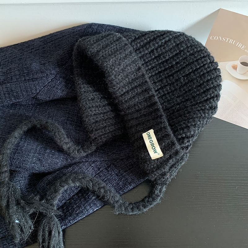 Plain Hat Knit Bonnet