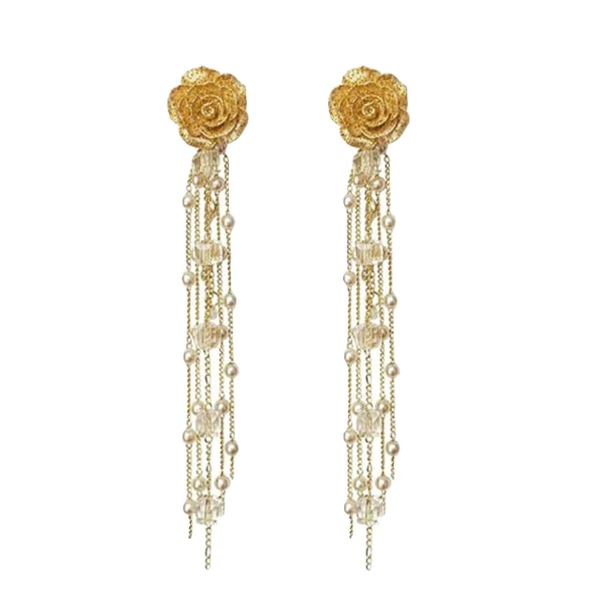 Faux Flower Pearl Stud Earring