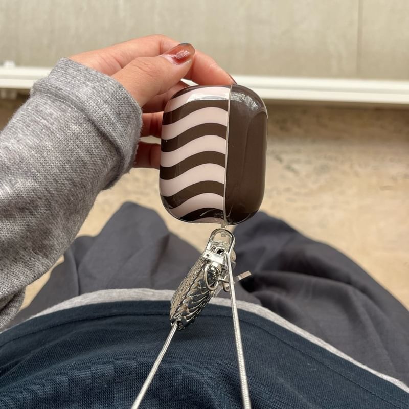 Set Charm AirPods Wavy / Case Skin Earphone Pro