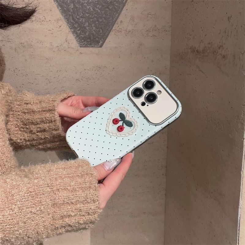 Cherry Embroidered Case Phone