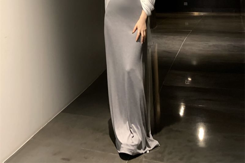 Spaghetti Strap Midi Bodycon Dress & Cardigan Set