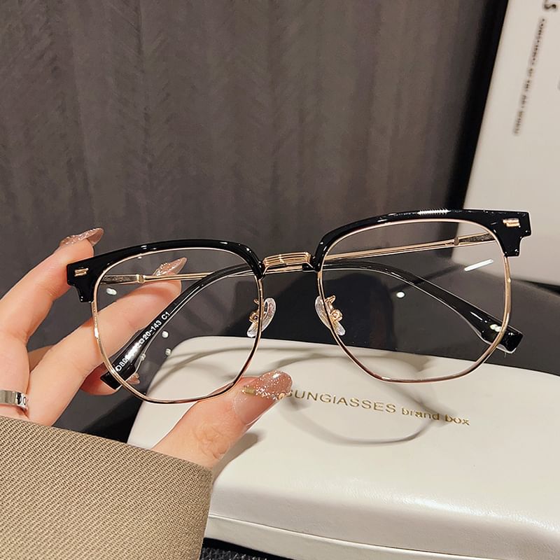 Half Frame Glasses Blocking Light Blue