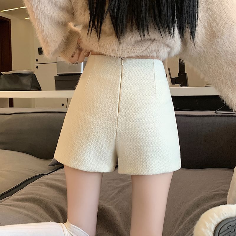 Waist High Wide Shorts Leg Plain