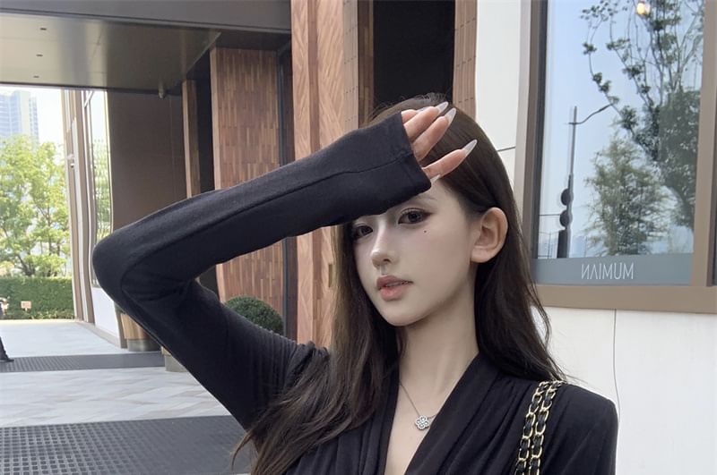 Waist Plain Shawl Tie Collar Cardigan