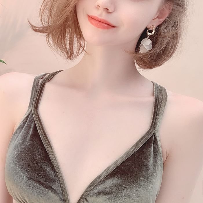 Shell Clip / Drop Earring Disc On