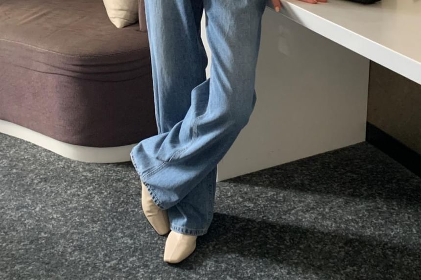 Crew Neck Button-Up Plain Tweed Crop Jacket