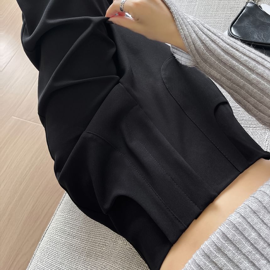 Suit Fit Plain Pants Loose (Various Designs) Rise High