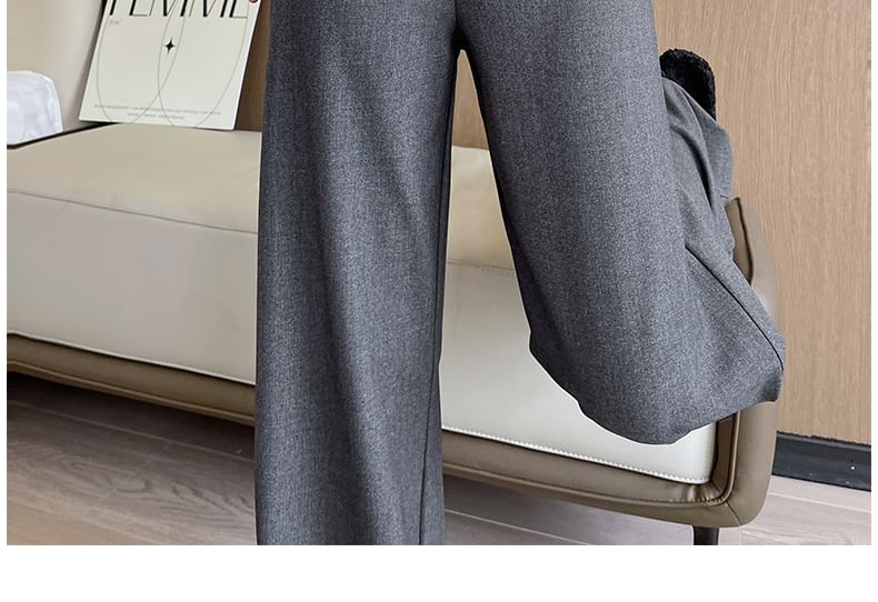 Suit Fit Plain Pants Loose (Various Designs) Rise High