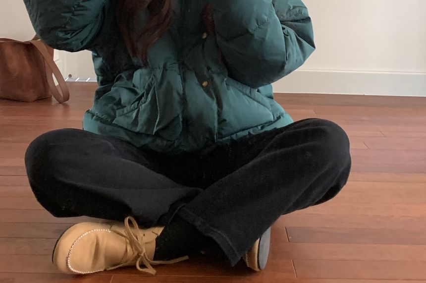 Applique Trapper Trim Fluffy Hat Plain