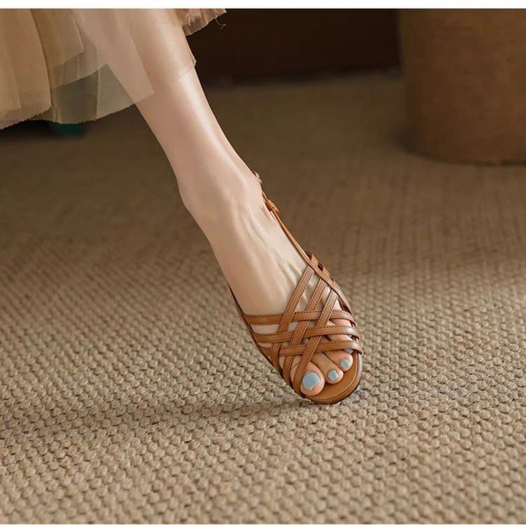 Strap Cross Slingback Sandals