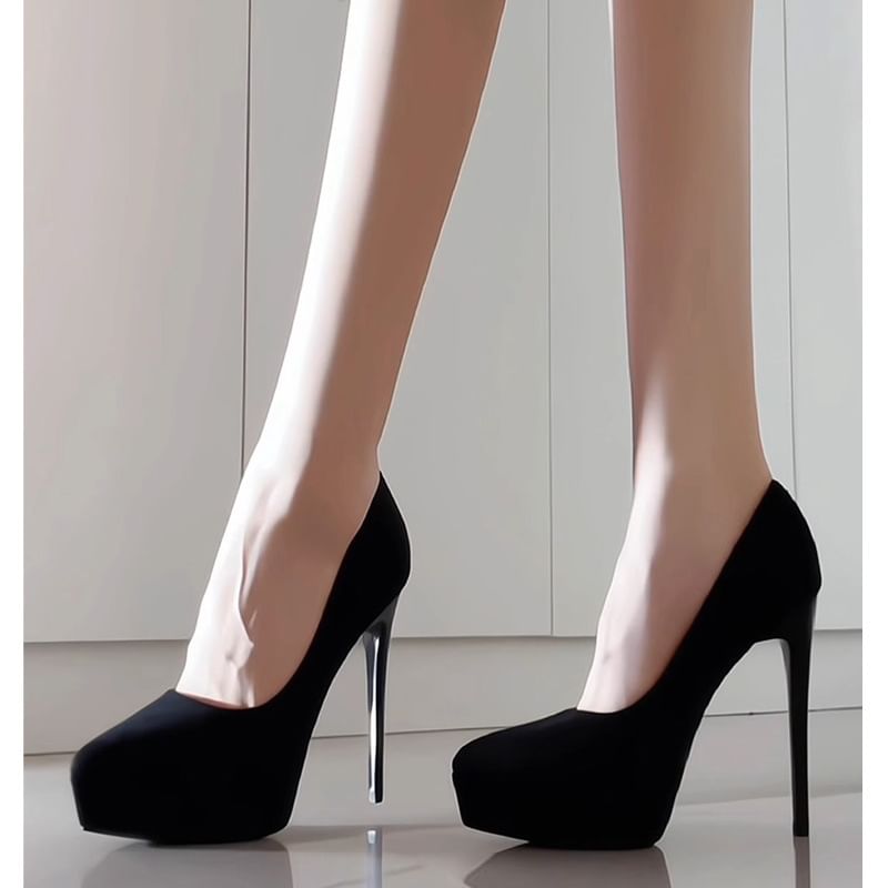 Stiletto Platform Pumps Heel