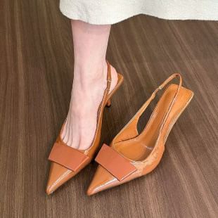 Heel High Sandals Slingback Pointy