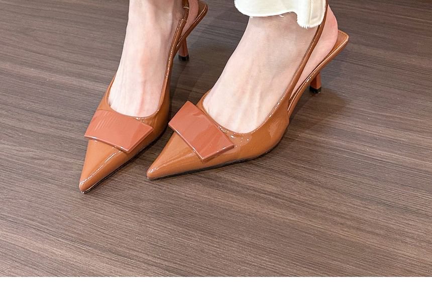 Heel High Sandals Slingback Pointy