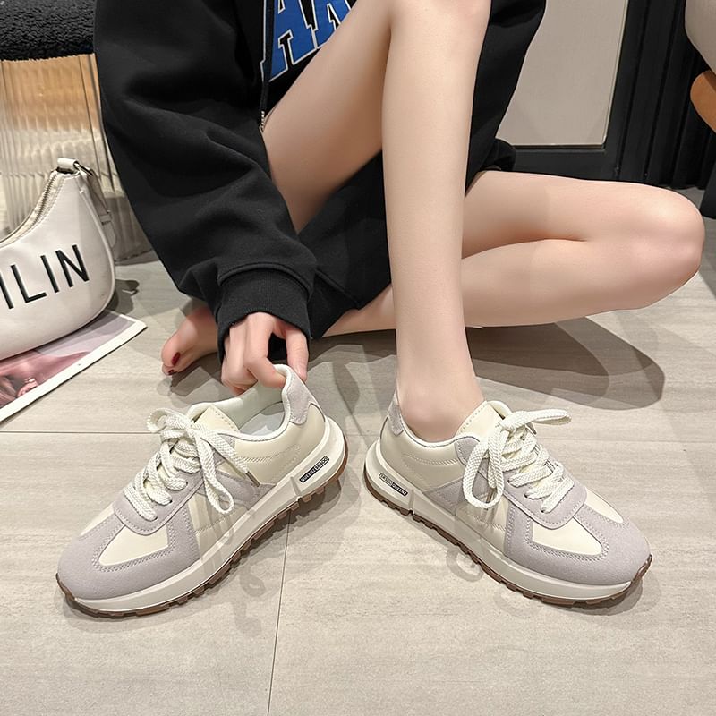 Panel Sneakers Platform